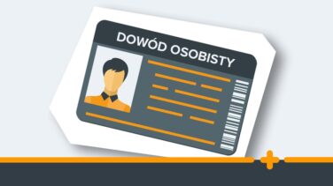 Ilustracja graficzna polskiego dowodu osobistego z uproszczonymi danymi i zdjęciem